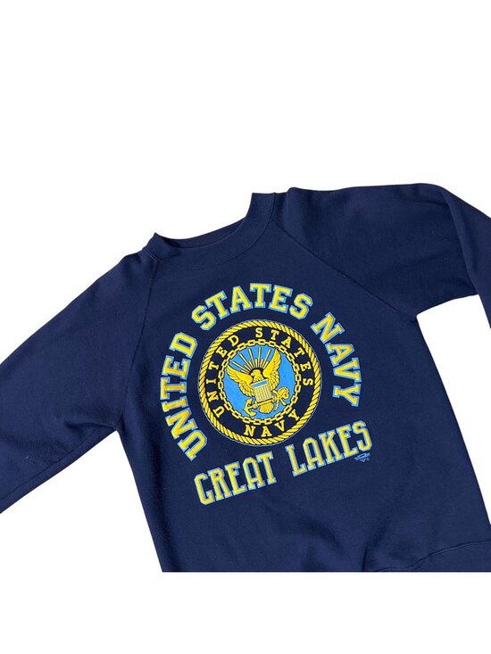 Santee Sweats Other - Vintage United States Navy Great Lakes Sweatshirt Crewneck USA Large Blue
